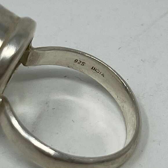 Praseolite, .925 bracelet and ring set. - Picture 8 of 10